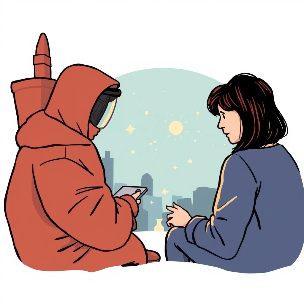 Illustration éditoriale abstraite